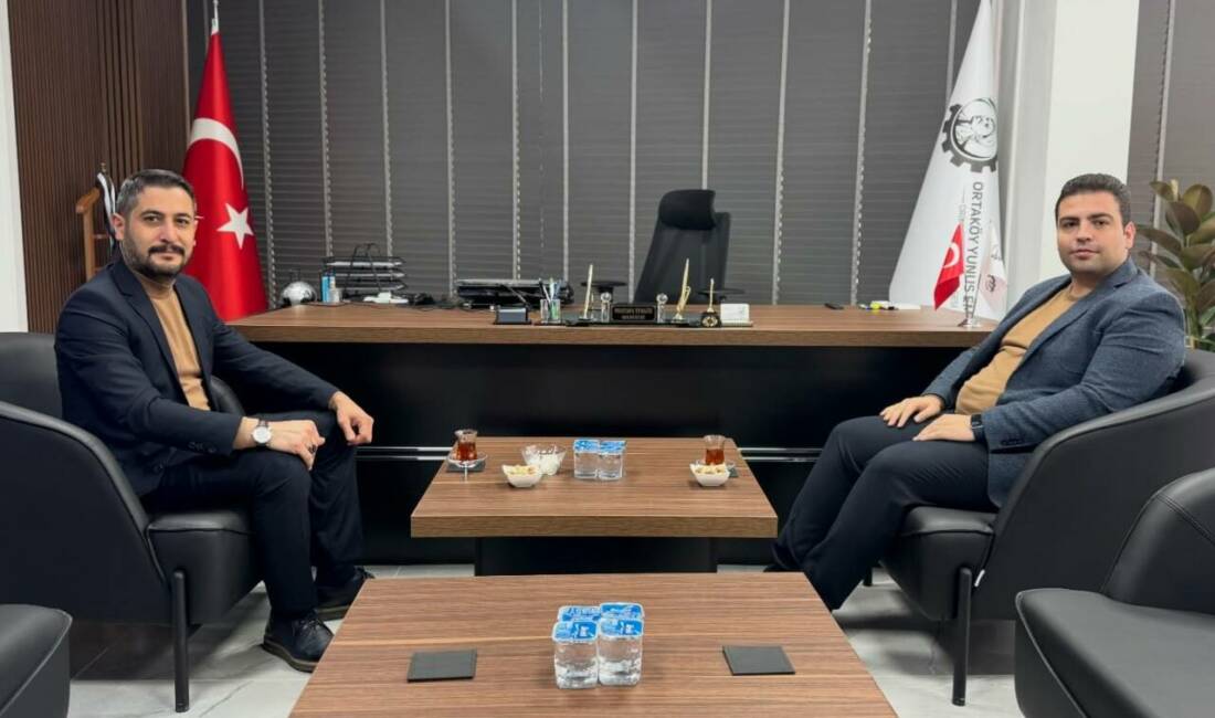 Ortaköy Belediye Başkanı Ahmet Koyuncu, İlçe Organize Sanayi Bölgesi Müdürü