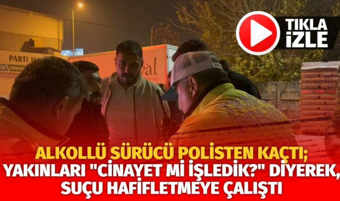 Kayseri’de yaşanan olayda ters yönden gelerek, polis ekiplerine çarpan alkollü