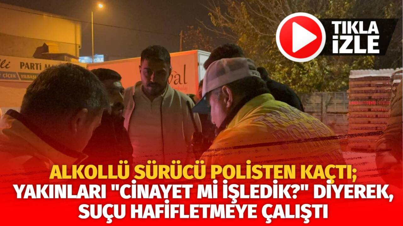 Kayseri’de yaşanan olayda ters yönden gelerek, polis ekiplerine çarpan alkollü