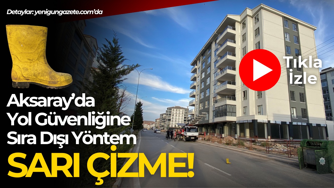 Aksaray’da çift şeritli yolda eşya taşıyan nakliyeciler, yol güvenliği için