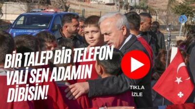 Aksaray Sevinçli Köyü ziyaretinde öğrencilerin halı saha isteğini dinleyen vali,