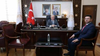 Aksaray Valiliğinde gerçekleşen kabulde, Kaymakam Adayı olarak atanan Muhammed Burak
