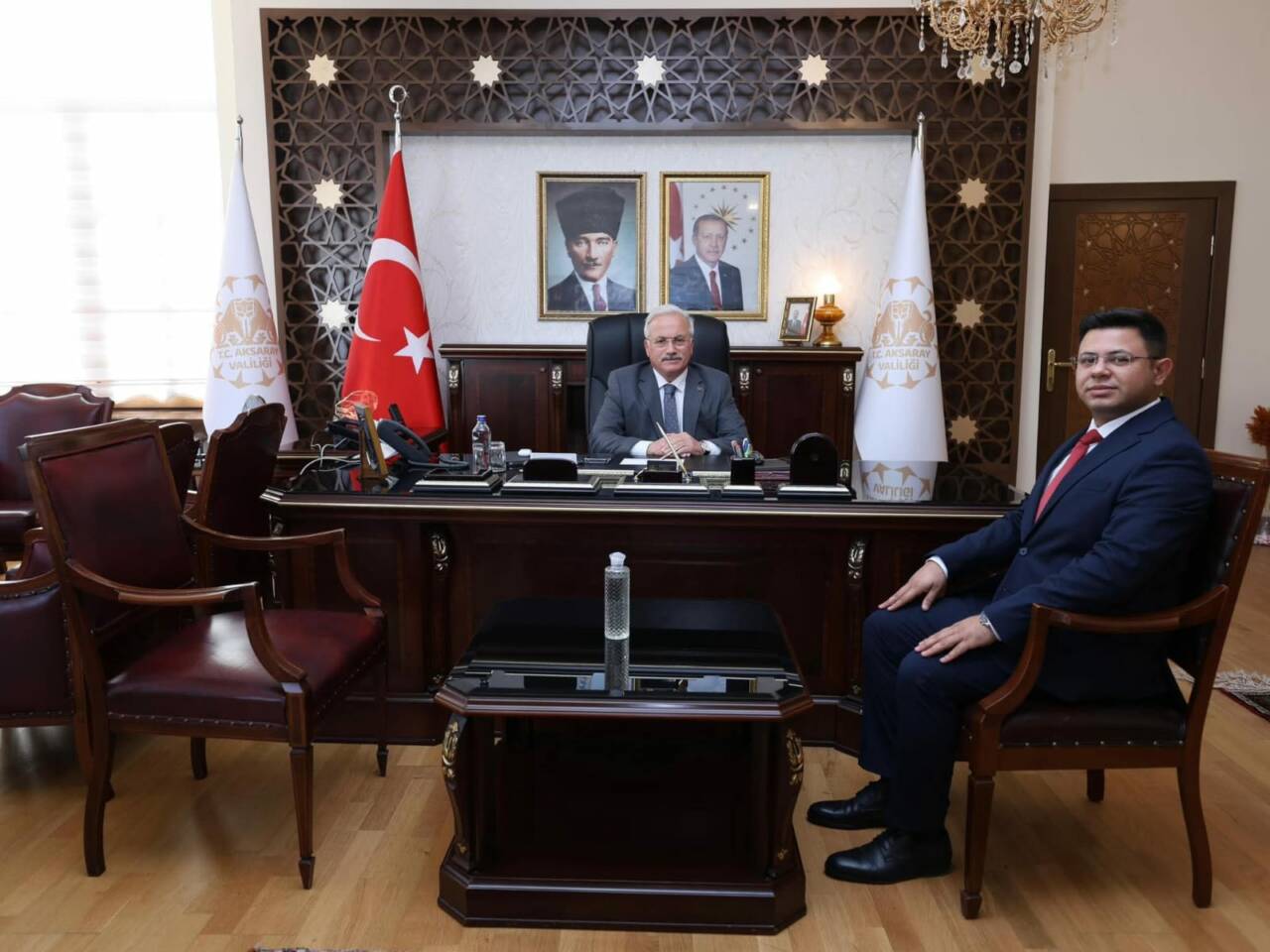 Aksaray Valiliğinde gerçekleşen kabulde, Kaymakam Adayı olarak atanan Muhammed Burak