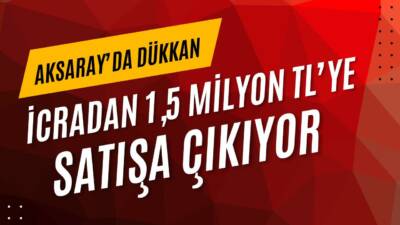 Merkez ilçedeki 30 m² net kullanım alanına sahip dükkanın satış