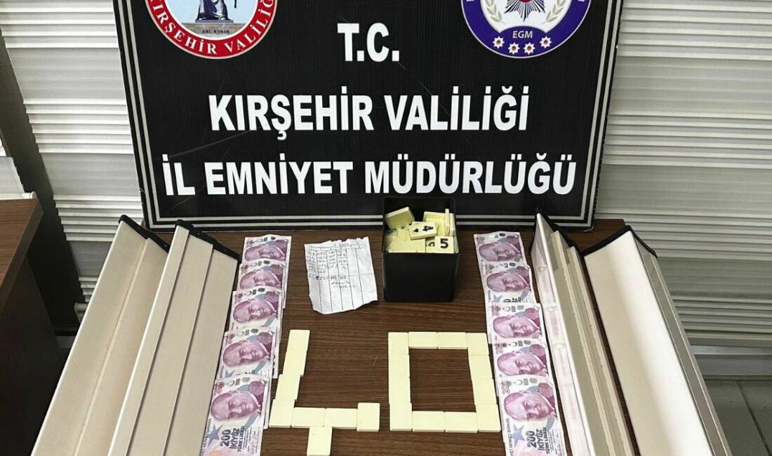 Kırşehir'de kumar oynarken yakalanan 4 kişiye 46 bin 641 lira