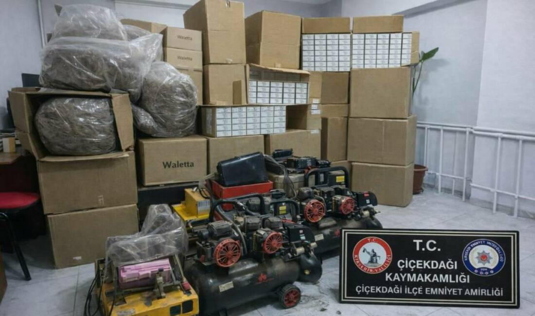 Kırşehir'de polis ekiplerince 1 milyon 217 bin makaron (filtreli sigara