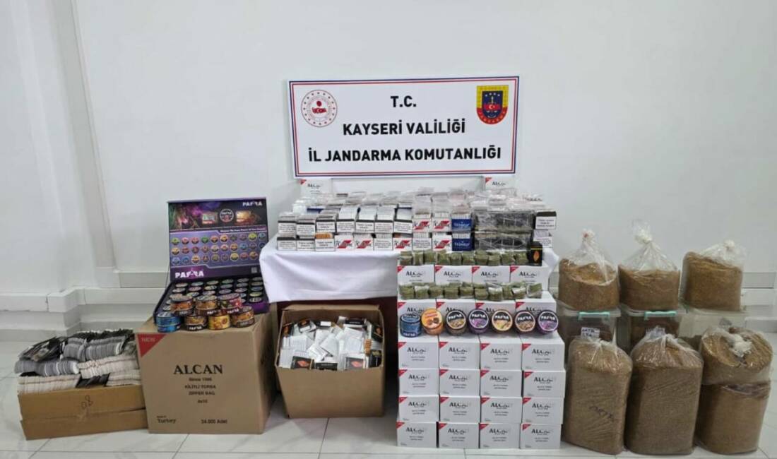 Kayseri'nin Develi ilçesinde 26 bin 240 bandrolsüz makaron (filtreli sigara
