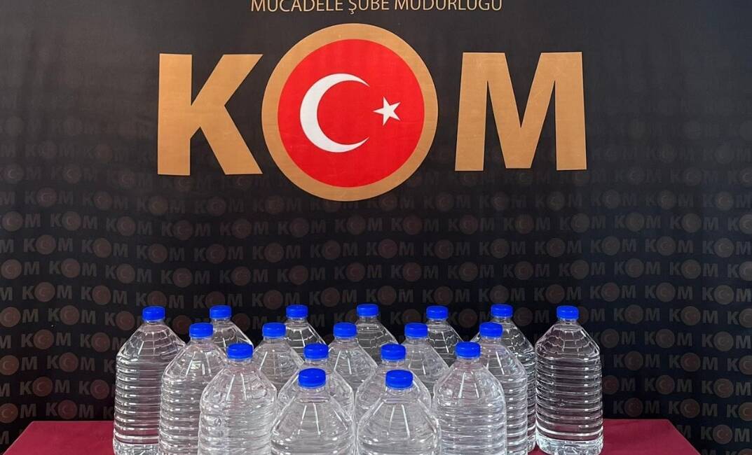 Yozgat'ın Yerköy ilçesinde düzenlenen operasyonda 100 litre etil alkol ele