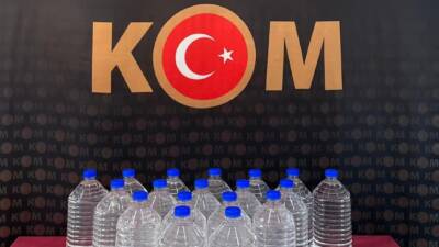 Yozgat'ın Yerköy ilçesinde düzenlenen operasyonda 100 litre etil alkol ele