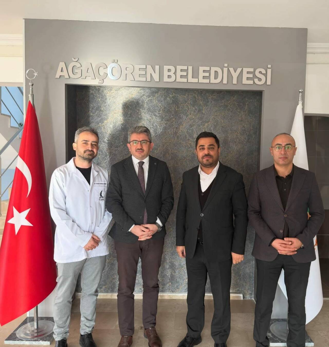 Aksaray İl Sağlık Müdürü Abdullah Güleç ile ilçe sağlık yöneticileri,