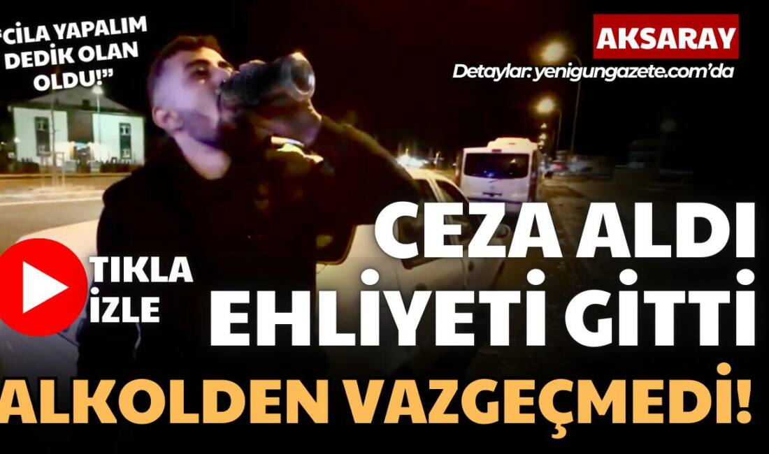 Aksaray Hacılar Harmanı 50. Cadde’de polis ekiplerine yakalanan sürücünün 1.25
