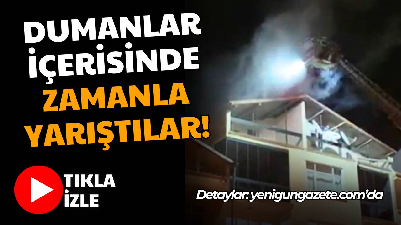 Aksaray Laleli Mahallesi’nde bir apartmanın çatıdan yükselen duman üzerine sevk