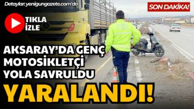 Belediye Arsaları Mahallesi’nde 20 yaşındaki motosiklet sürücüsü kontrolü kaybedip yola