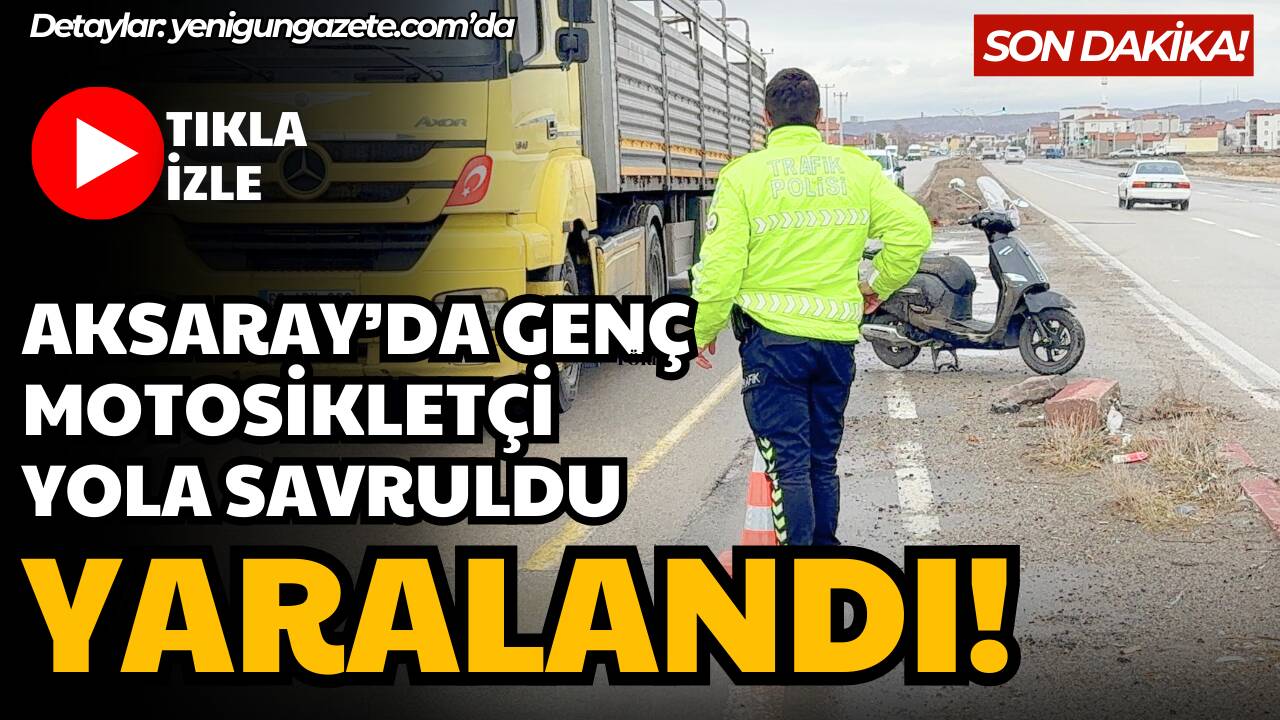 Belediye Arsaları Mahallesi’nde 20 yaşındaki motosiklet sürücüsü kontrolü kaybedip yola