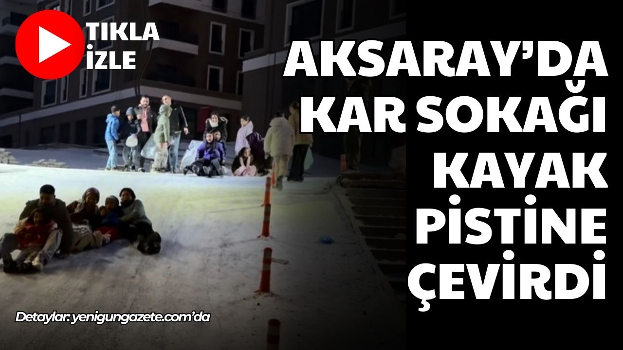Yağan karla birlikte Hamidiye Mahallesi’nde eğlence sokağa taştı; çocuklar rampalı