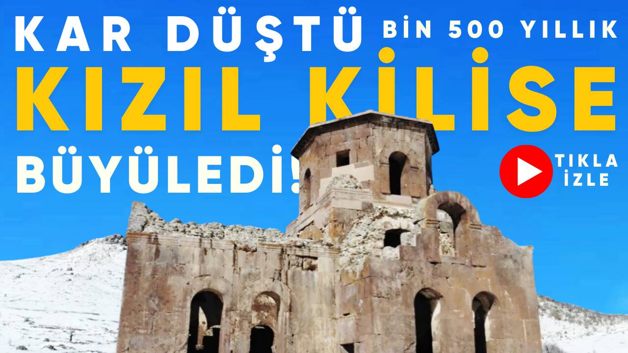 Kapadokya’nın açılış kapısı Aksaray’daki bin 500 yıllık Kızıl Kilise, kış
