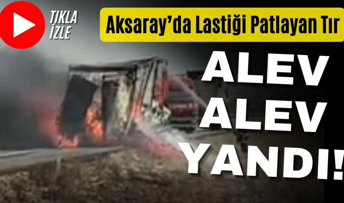 E-90 karayolunda yük taşıyan tırın dorsesinde çıkan yangın kısa sürede