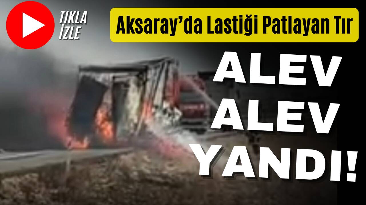 E-90 karayolunda yük taşıyan tırın dorsesinde çıkan yangın kısa sürede