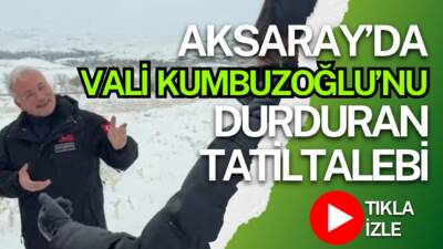 Aksaray’da köy ziyareti sırasında öğrencilerle karşılaşan Vali Mehmet Ali Kumbuzoğlu,