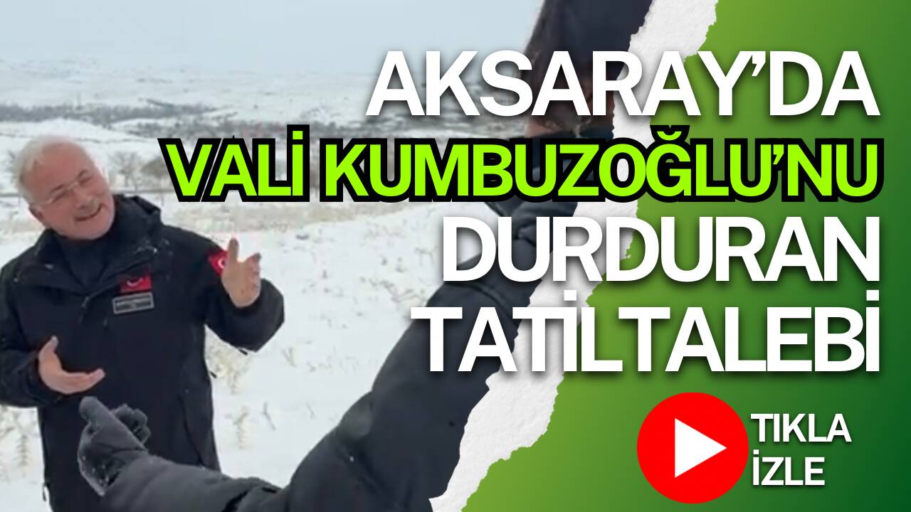 Aksaray’da köy ziyareti sırasında öğrencilerle karşılaşan Vali Mehmet Ali Kumbuzoğlu,