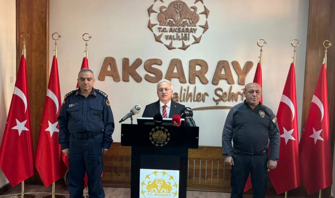 Aksaray Valisi Mehmet Ali Kumbuzoğlu, 2026’nın ilk asayiş toplantısında 2025