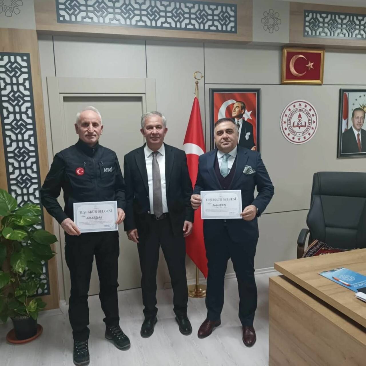 İl Milli Eğitim Müdürü Metin Alpaslan, AFAD ve Sanayi İl