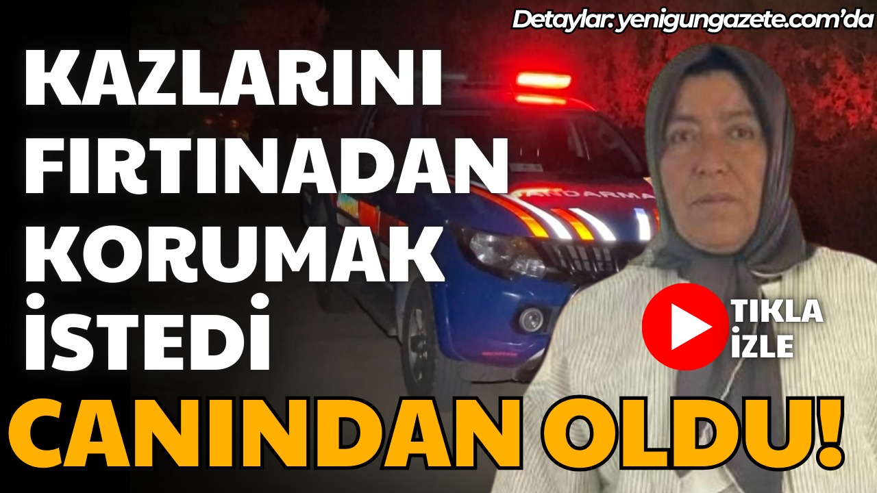Aksaray’ın Güzelyurt ilçesine bağlı Belisırma köyü’nde fırtına nedeniyle kazlarını kümese
