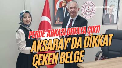 Aksaray’da bir okulda yürütülen projenin arka planı gün yüzüne çıktı;