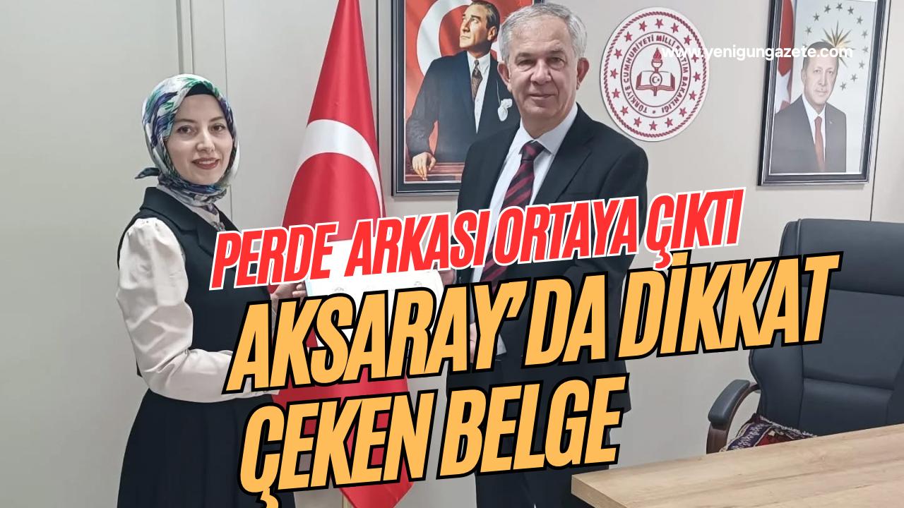 Aksaray’da bir okulda yürütülen projenin arka planı gün yüzüne çıktı;