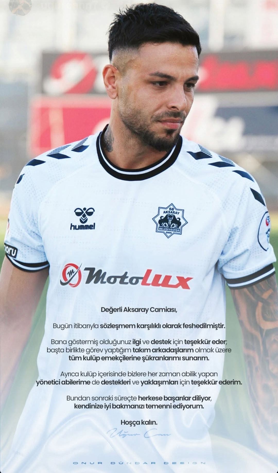 Motolux 68 Aksaray Belediyespor’un 29 yaşındaki hücum oyuncusu Uğur Can,