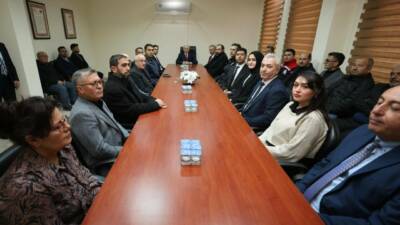 Aksaray Valisi Mehmet Ali Kumbuzoğlu, veda ziyaretleri kapsamında Eskil Kaymakamı