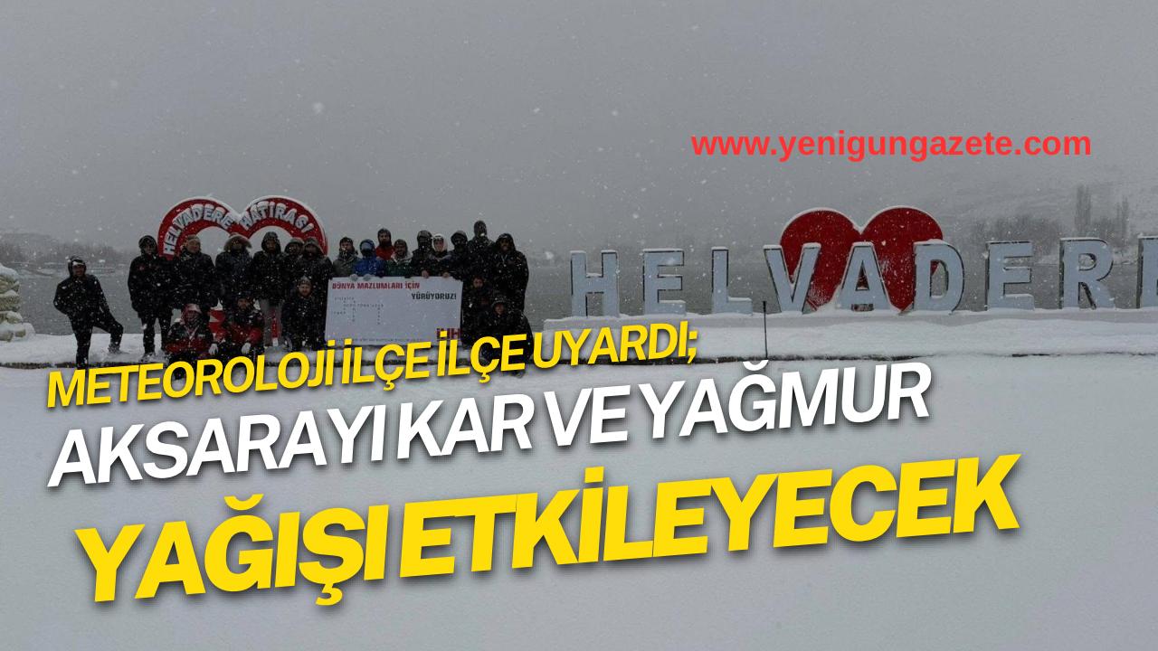 Konya 8. Bölge Müdürlüğü, Aksaray ve çevresinde parçalı bulutlu, aralıklı