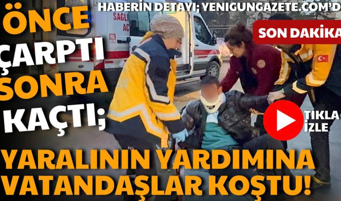 Aksaray Çerdiğin Mahallesi’nde sabah saatlerinde otomobilin çarptığı elektrikli bisiklet sürücüsü