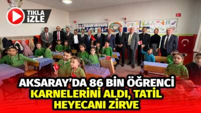 520 okulda 86 bin öğrenci karnelerini alarak tatilin keyfini çıkarıyor,