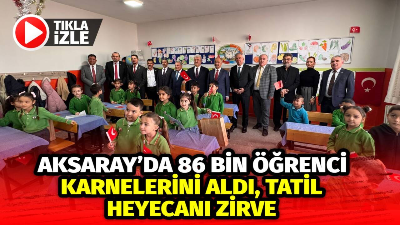 520 okulda 86 bin öğrenci karnelerini alarak tatilin keyfini çıkarıyor,
