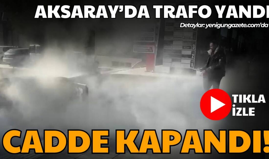 Ebulfeyz Elçibey Caddesi’ndeki trafoda çıkan yangın, esnafın ve itfaiye ekiplerinin