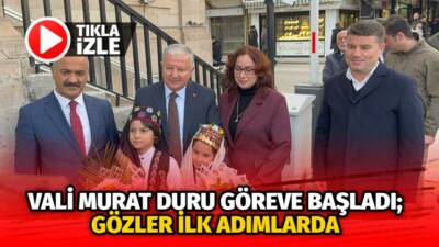 Cumhurbaşkanlığı kararıyla Aksaray Valiliğine atanan Murat Duru, düzenlenen törenle karşılandı;