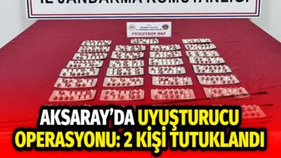 Aksaray Cumhuriyet Başsavcılığı koordinesinde, Aksaray İl Jandarma Komutanlığı ekiplerince uyuşturucu