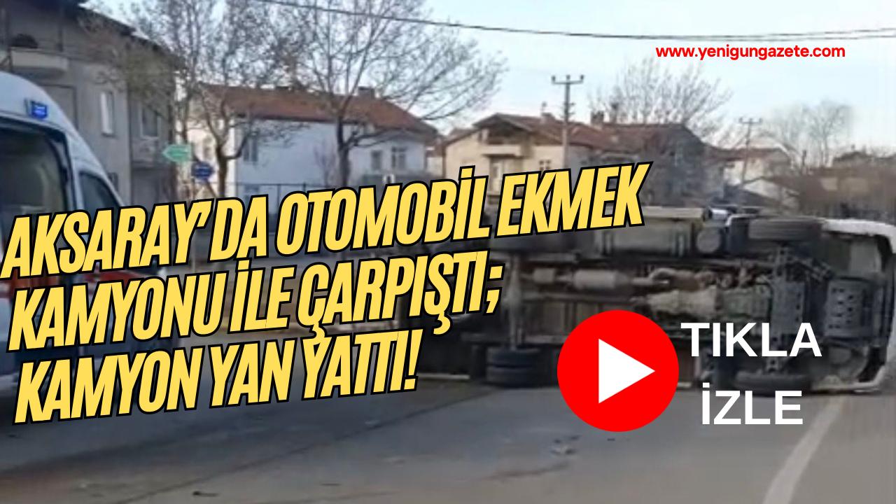 Pınar Mahallesi’nden Kurtuluş Mahallesi’ne çıkan rampada otomobil ile kamyonetin çarpıştığı