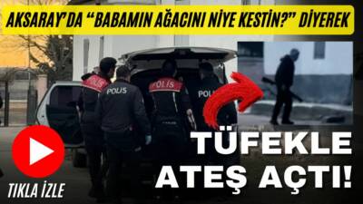 Mehmet Akif Ersoy Mahallesi’nde E. T., babasının ağacını kesen işçilere