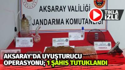 Aksaray Cumhuriyet Başsavcılığı koordinesinde, Aksaray İl Jandarma Komutanlığına bağlı Narkotik