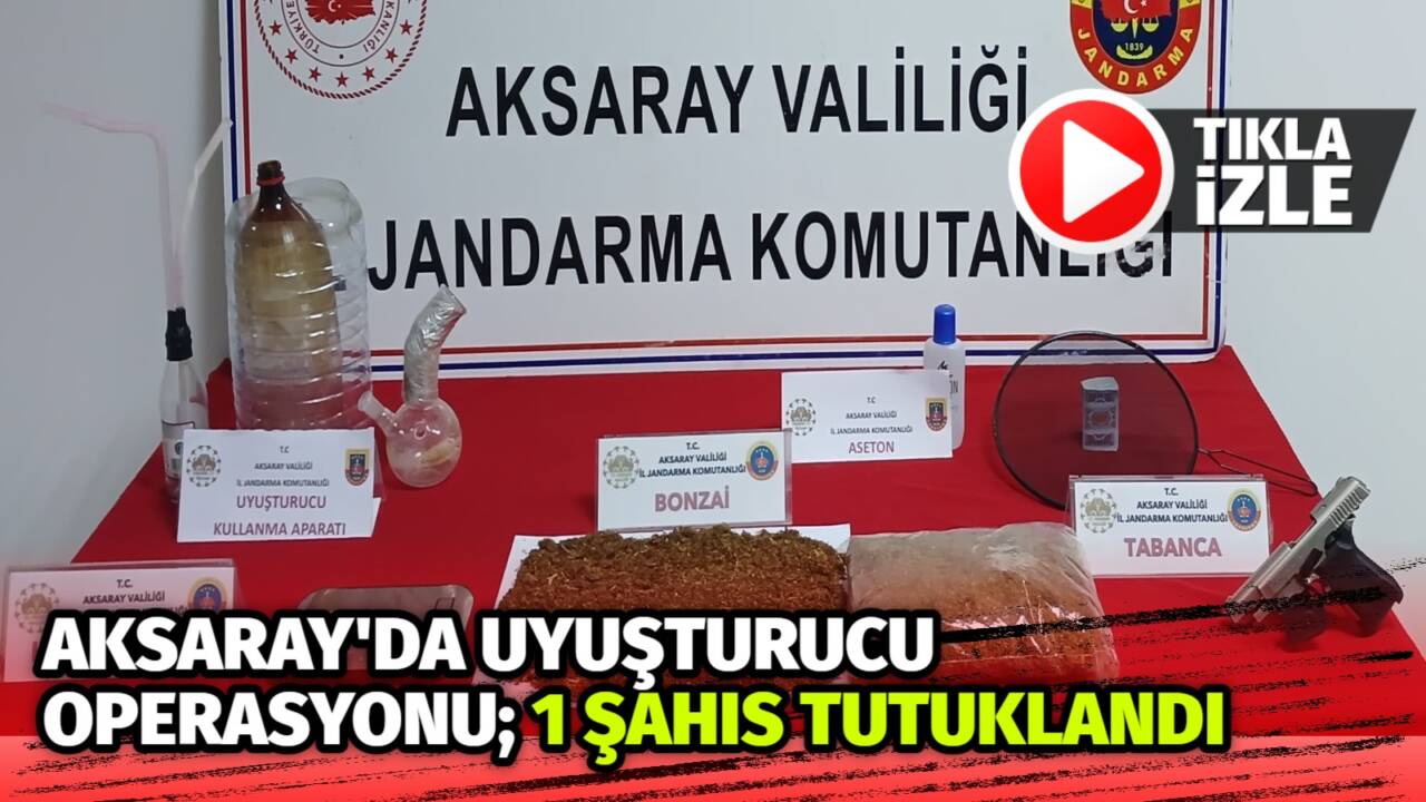 Aksaray Cumhuriyet Başsavcılığı koordinesinde, Aksaray İl Jandarma Komutanlığına bağlı Narkotik