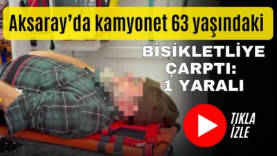 Aksaray–Nevşehir yolunda tali yoldan ana yola çıkan kamyonetle bisiklet çarpıştı.