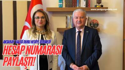 Vali Murat Duru, tebrik ziyaretlerinde çiçek veya çikolata yerine bağış