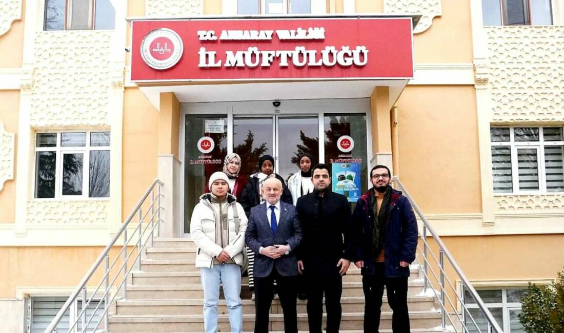 Aksaray’da öğrenim gören uluslararası öğrenciler, İl Müftüsü Veysel Işıldar’ı ziyaret
