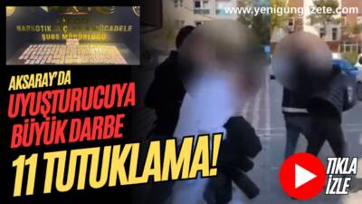Aksaray’da narkotik ekiplerinin yürüttüğü çalışmalarda çeşitli tür ve miktarlarda uyuşturucu