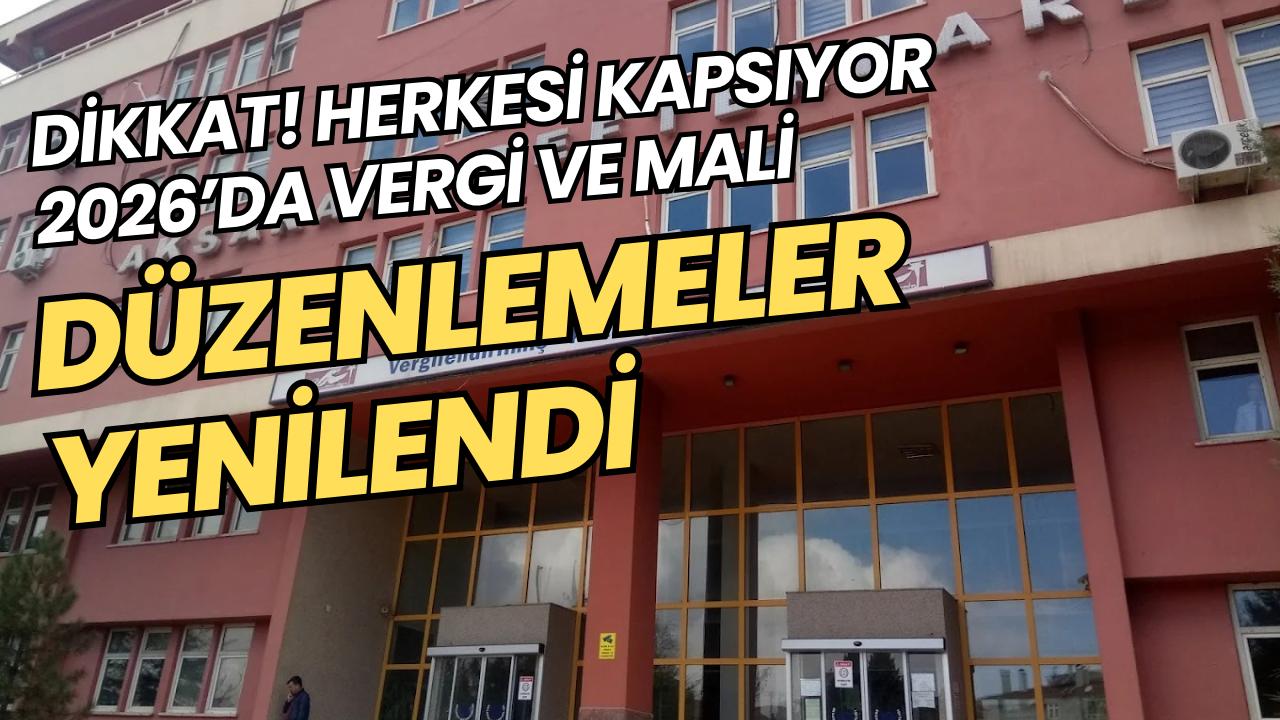 2026 yılına ilişkin vergi istisnaları, gelir vergisi dilimleri, fatura düzeni