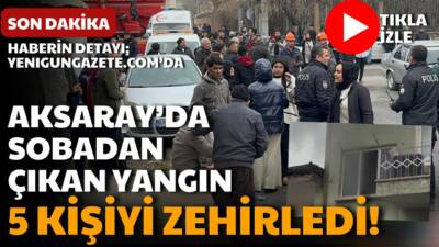 Aksaray Ereğlikapı Mahallesinde 3 katlı bir evin 2. katında sobadan