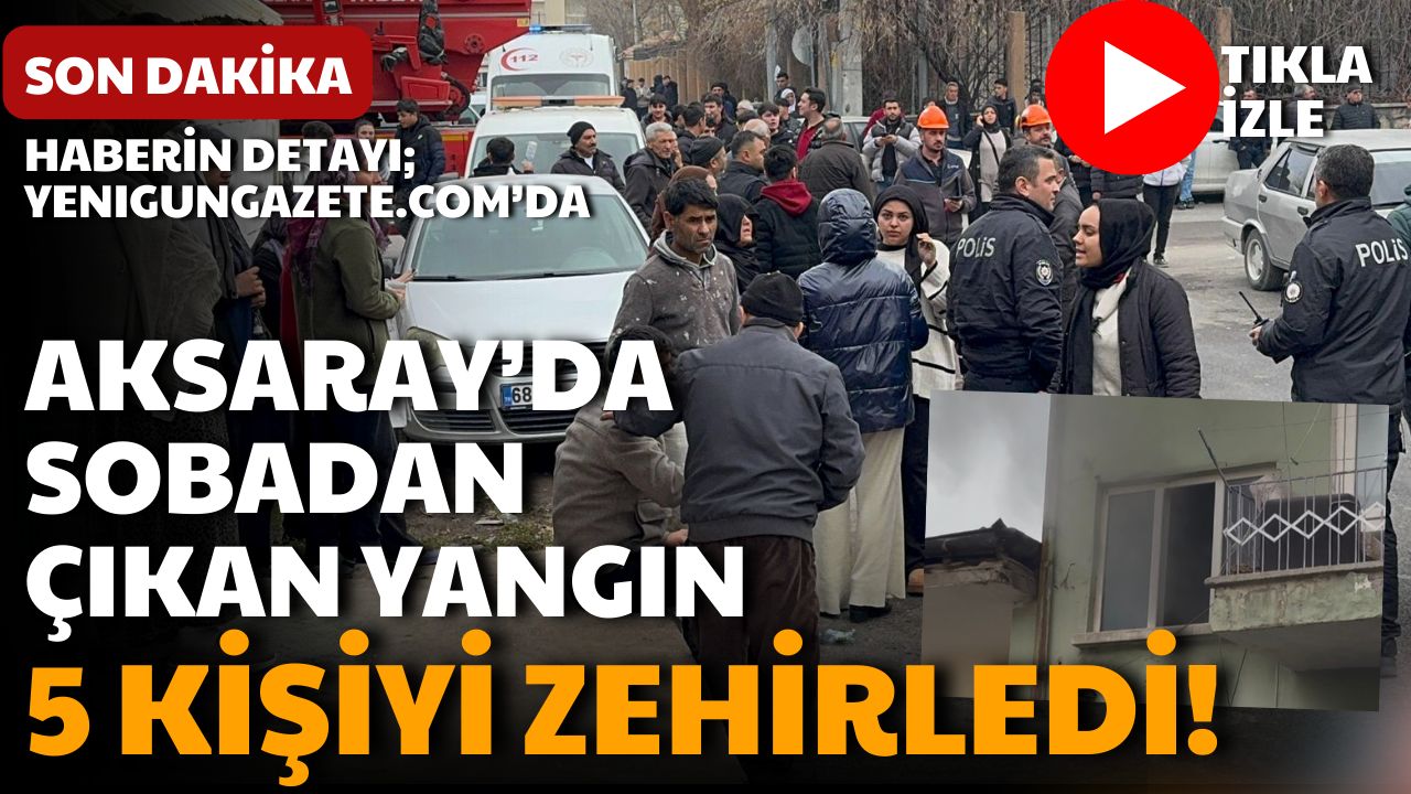 Aksaray Ereğlikapı Mahallesinde 3 katlı bir evin 2. katında sobadan