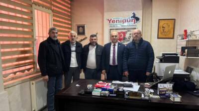 Esnaf Odası Başkanı Murat Tekin, yönetimiyle ziyaret ettiği gazetemizde, esnafın